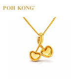 POH KONG 750/18K Yellow Gold Cherry with Diamond Pendant