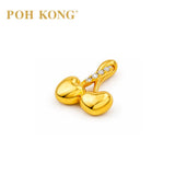 POH KONG 750/18K Yellow Gold Cherry with Diamond Pendant