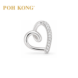 POH KONG 750/18K White Gold With Diamond-Accent Heart Pendant