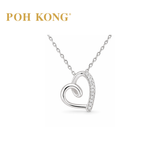 POH KONG 750/18K White Gold With Diamond-Accent Heart Pendant