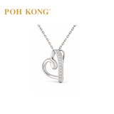 POH KONG 750/18K White Gold With Diamond-Accent Heart Pendant