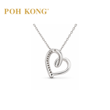 POH KONG 750/18K White Gold With Diamond-Accent Heart Pendant