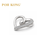 POH KONG 750/18K White Gold With Diamond-Accent Heart Pendant