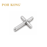 POH KONG 750/18K White Gold With Diamond Cross Pendant