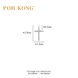 POH KONG 750/18K White Gold With Diamond Cross Pendant