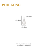POH KONG 375/9K White Gold Freshwater Pearl With Diamond Flower Pendant