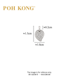 POH KONG 750/18K White Gold With Diamond Leaf Shape Pendant