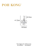 POH KONG 750/18K White Gold With Diamond Twirl Heart Pendant