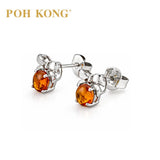 POH KONG 750/18K White Gold Ribbon Citrine Earrings