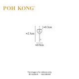 POH KONG 750/18K White Gold With Diamond Heart Shape Key Pendant