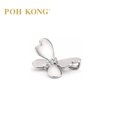 POH KONG 750/18K White Gold With Diamond Butterfly Charm Pendant