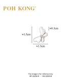 POH KONG 750/18K White Gold With Diamond Butterfly Charm Pendant