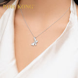 POH KONG 750/18K White Gold With Diamond Butterfly Charm Pendant