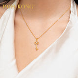POH KONG 750/18K Yellow Gold With Diamond Trefoil Key Pendant