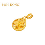 POH KONG 916/22K Yellow Gold Happy Love Lily Pendant