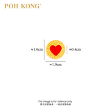 POH KONG 916/22K Yellow Gold Happy Love Heart Shape Charm