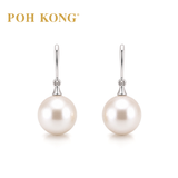 POH KONG 750/18K White Gold with Classic Pearl Hook Earring