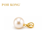 POH KONG 750/18K Yellow Gold Teardrop Shape Freshwater Pearl Pendant
