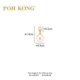 POH KONG 750/18K Yellow Gold Teardrop Shape Freshwater Pearl Pendant