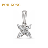POH KONG 750/18K White Gold With Stellar Butterfly Diamond Pendant