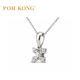 POH KONG 750/18K White Gold With Stellar Butterfly Diamond Pendant