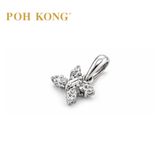 POH KONG 750/18K White Gold With Stellar Butterfly Diamond Pendant