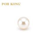 POH KONG 375/9K White Gold Classic Pearl Stud Earring With Silicone Backs_S