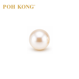 POH KONG 375/9K White Gold Classic Pearl Stud Earring With Silicone Backs_M