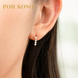POH KONG 750/18K Rose Gold Orbital Drop Pearl Stud Earrings