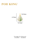 POH KONG 750/18K Yellow Gold Jade Laughing Buddha Pendant