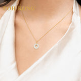 POH KONG 750/18K Yellow Gold Jade Donut Pendant
