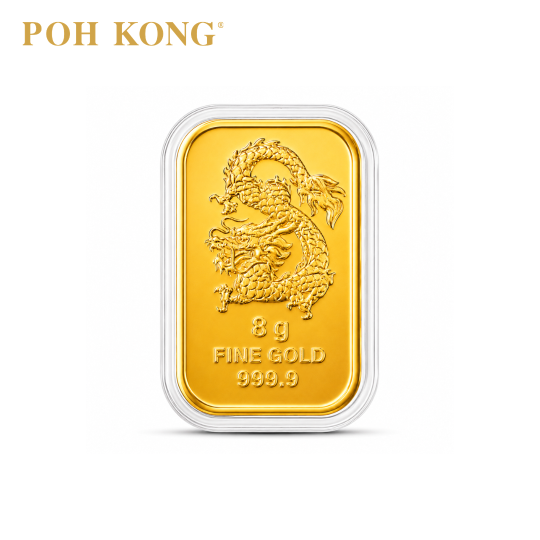 POH KONG 999.9/24K 50th Anniversary Dragon Ascend Fine Gold Bar | Limited Edition ( 8G )