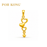 POH KONG 916/22K Yellow Gold Trail Of Heart Pendant