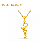 POH KONG 916/22K Yellow Gold Trail Of Heart Pendant