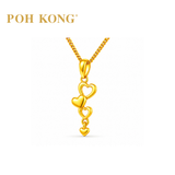 POH KONG 916/22K Yellow Gold Trail Of Heart Pendant