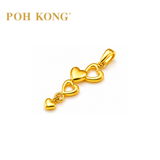 POH KONG 916/22K Yellow Gold Trail Of Heart Pendant