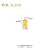 POH KONG 916/22K Yellow Gold Abacus With Ancient Coin Pendant