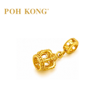 POH KONG 916/22K Gold Exquisite 3D Crown Charm Pendant