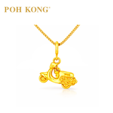 POH KONG 916/22K Yellow Gold Motor Bike With Key Pendant