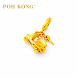 POH KONG 916/22K Yellow Gold Motor Bike With Key Pendant