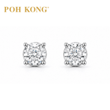 POH KONG 750/18K White Gold D'First Luxe Diamonds Earrings