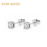 POH KONG 750/18K White Gold D'First Luxe Diamonds Earrings