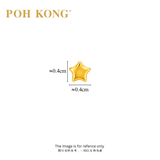 POH KONG 916/22K Yellow Gold Minimalist Star Stud Earrings