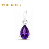 POH KONG 750/18K Yellow Gold Purple Amethyst Elegant Pendant