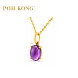 POH KONG 750/18K Yellow Gold Purple Royal Amethyst Pendant