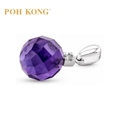 POH KONG 750/18K Yellow Gold Purple Amethyst with Diamond Pendant