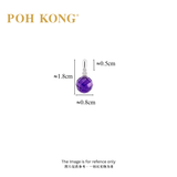 POH KONG 750/18K Yellow Gold Purple Amethyst with Diamond Pendant
