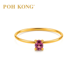 POH KONG 750/18K Yellow Gold Pink Sapphire Minimalist Ring