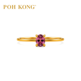 POH KONG 750/18K Yellow Gold Pink Sapphire Minimalist Ring