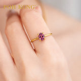POH KONG 750/18K Yellow Gold Pink Sapphire Minimalist Ring